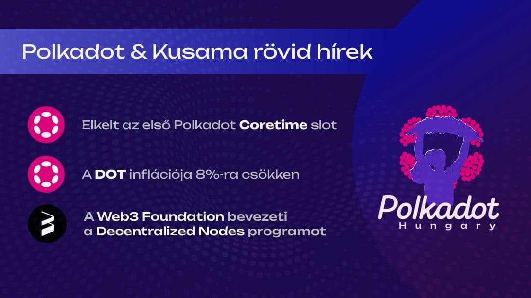Elkelt az első Polkadot Coretime slot - heti hírek