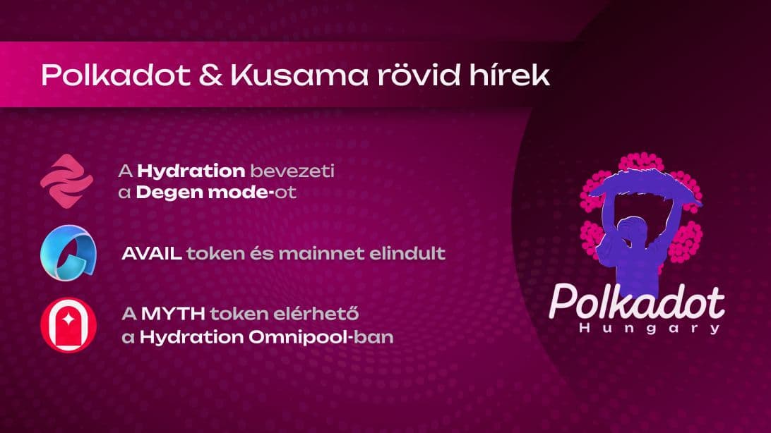 Polkadot heti hírek - Hydration degen mód