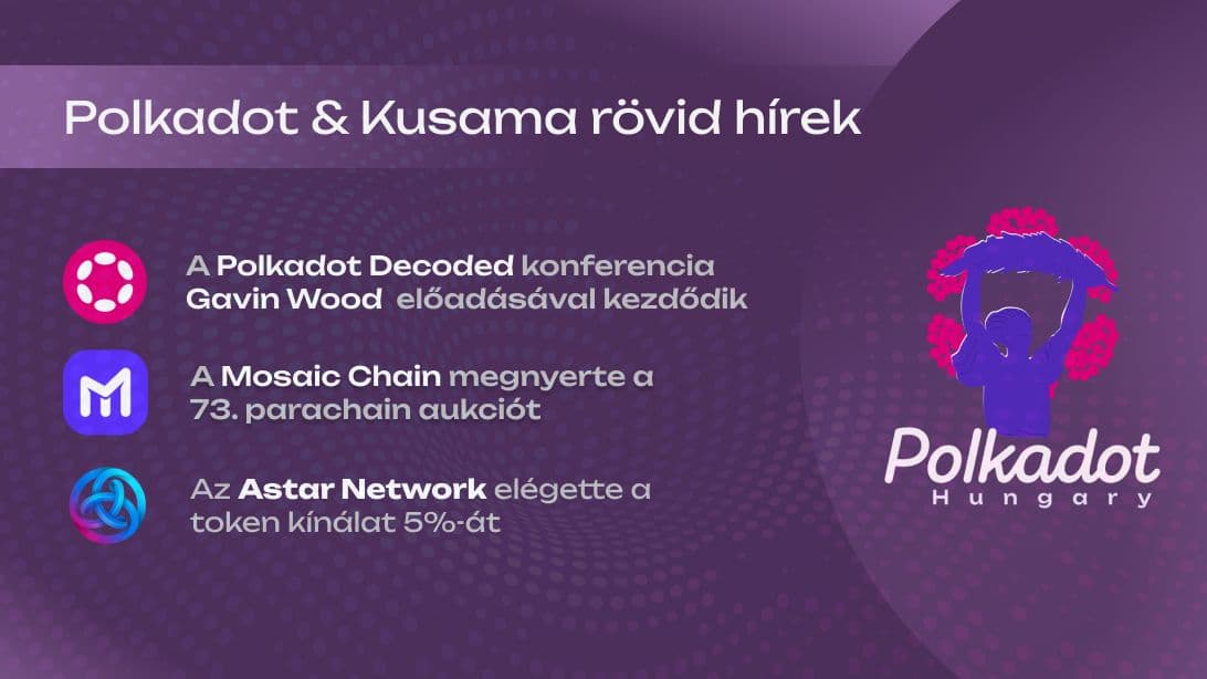 Heti hírek - A Mosaic chain bemutatkozik